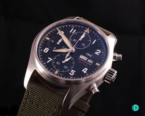 iwc spitfire blue|iwc spitfire used.